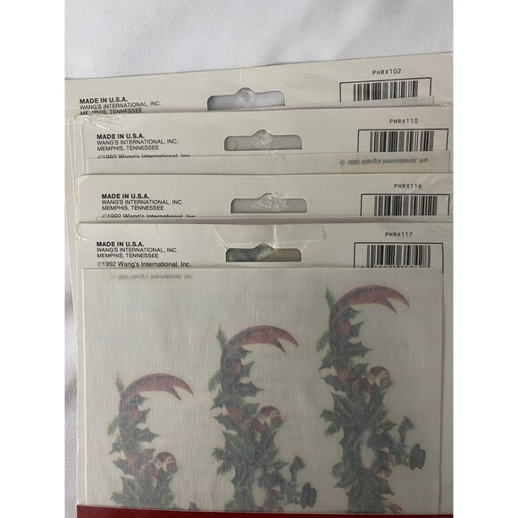 Lot Of 4) Priscilla Hauser Painted Impressions Christmas Rub-On Transfers NEW - Picture 7 of 8